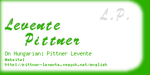 levente pittner business card